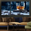 Whiskey Ice Wall Art Canvas Print