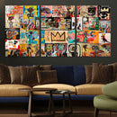 Abstract Art Collage Wall Art Canvas Print – Framed, Ready