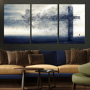 Jesus and the Fading Cross Wall Art Print – Symbol of Faith, by MyGreatCanvas | Canvas Wall Art Prints | Photo Prints & Wall Decor