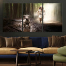 Jesus Canvas Wall Art - Jesus Running After Lost Lamb,