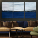 Navy Blue Abstract Wall Art Canvas Print