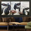 Vintage Baby and Mom Cattle Wall Art Canvas Print by MyGreatCanvas | Canvas Wall Art Prints | Photo Prints & Wall Decor