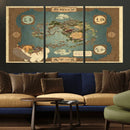 Avatar Wall Art: The Last Airbender Vintage Map - Wall Art