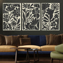 Modern Botanical Wall Art - Floral Black and White Canvas