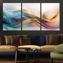 Abstract Flowing Colors Wall Art Canvas Print