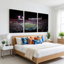 Ben Hill Griffin Stadium Night Game Triple Canvas Wall Art -