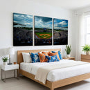 3-Panel Kauffman Stadium Wall Art Print | Large Kansas City