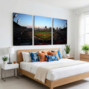 PNC Park Evening Game Triple Canvas Wall Art - Pittsburgh