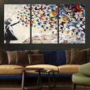 Banksy Graffiti Wall Art Canvas Print: Girl Releasing