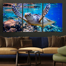 Underwater Sea Turtle Wall Art Canvas Print – Vibrant Ocean