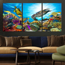 Colorful Coral Reef and Sea Life Turtle Canvas Print, by MyGreatCanvas | Canvas Wall Art Prints | Photo Prints & Wall Decor