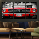 Red Mustang Car Wall Art – Framed Classic Vehicle Canvas by MyGreatCanvas | Canvas Wall Art Prints | Photo Prints & Wall Decor