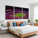 Bryant-Denny Stadium Night Game Triple Canvas Wall Art -