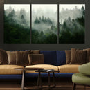 Foggy Forest Wall Art – Tranquil Green Woodland Canvas by MyGreatCanvas | Canvas Wall Art Prints | Photo Prints & Wall Decor