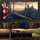 Harry Castle Wall Art Canvas Print, Wizard School Wall Art