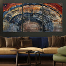 Abstract Tree Ring Wall Art Canvas Print – Colorful Framed