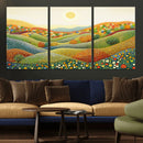 YAYOI KUSAMA Wall Art - Colorful Dot Art Landscape Canvas,