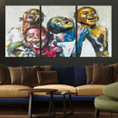 Shai Yossef Style Canvas Art - Joyful African Black Kids