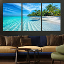 Tropical Beach Wall Art Canvas Print - Serene Ocean