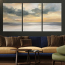 Modern Coastal Artwork with Vibrant Abstract Ocean Waves
