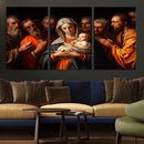 Religious Canvas Wall Art Print - Madonna and Child with