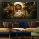Mary Jesus Canvas Wall Art Print - Madonna and Child with