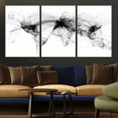 Abstract World Map Wall Art – Framed Geometric Line Canvas by MyGreatCanvas | Canvas Wall Art Prints | Photo Prints & Wall Decor