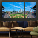 Wrigley Field Chicago Cubs Panoramic Art Multi-Piece Canvas