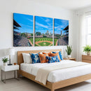 Wrigley Field Chicago Cubs Panoramic Art Multi-Piece Canvas