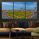 Wrigley Field Chicago Cubs Panoramic Canvas Print –