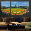 Wrigley Field Chicago Cubs Panoramic Canvas Print –