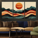 Mountain Triptych Wall Art Canvas Print – Western Nature