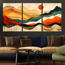 Mid Century Wall Art Print  - Abstract Woodland Print -