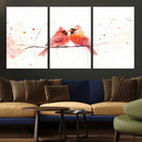 Cardinal Bird Canvas Wall Art - Male and Female Cardinal by MyGreatCanvas | Canvas Wall Art Prints | Photo Prints & Wall Decor