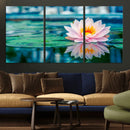 Lotus Flower Wall Art Canvas Print, Water Lily Large Wall