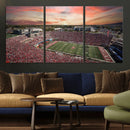 Indiana Memorial Stadium Wall Art Canvas Print, Framed