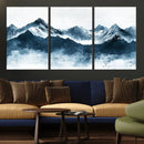 Snowy Peaks Wall Art – Framed Misty Mountain Canvas Artwork by MyGreatCanvas | Canvas Wall Art Prints | Photo Prints & Wall Decor