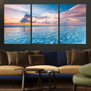 Ocean Sunset Canvas Wall Art Print – Tranquil Seascape