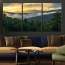 Mountain Sunrise Wall Art – Framed Pine Forest Canvas by MyGreatCanvas | Canvas Wall Art Prints | Photo Prints & Wall Decor