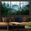 Misty Forest Wall Art Canvas Print – Framed Foggy Mountain by MyGreatCanvas | Canvas Wall Art Prints | Photo Prints & Wall Decor