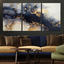 Black Marble Wall Art Canvas Print – Framed Abstract Gold by MyGreatCanvas | Canvas Wall Art Prints | Photo Prints & Wall Decor