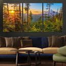 Forest Sunset Wall Art Canvas Print, Glowing Evening Light by MyGreatCanvas | Canvas Wall Art Prints | Photo Prints & Wall Decor