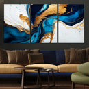 Gold Blue Abstract Canvas Print, Elegant Navy and Gold by MyGreatCanvas | Canvas Wall Art Prints | Photo Prints & Wall Decor