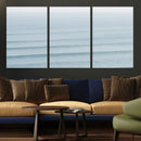 Ocean Waves Wall Art Canvas Print – Framed Solo Surfer Wave