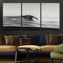Black Wave Wall Art Canvas Print – Framed Abstract Surf by MyGreatCanvas | Canvas Wall Art Prints | Photo Prints & Wall Decor