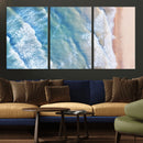 Aerial Ocean View Wall Art Canvas Print – Framed Soft Blue by MyGreatCanvas | Canvas Wall Art Prints | Photo Prints & Wall Decor