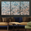 Clear Water Wall Art Canvas Print – Framed Sunlit Ocean