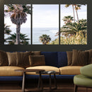 Coastal Palm Trees Wall Art Canvas Print – Framed Ocean