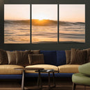 Calm Water Wall Art – Framed Sunset Waves Canvas Artwork, by MyGreatCanvas | Canvas Wall Art Prints | Photo Prints & Wall Decor