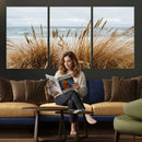Beach Grass Wall Art Canvas Print – Framed Coastal Dunes Art by MyGreatCanvas | Canvas Wall Art Prints | Photo Prints & Wall Decor